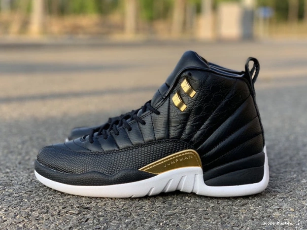 'Reptile' AO6068-007 Jordan Retro Metallic 12 Gold-White Air Black 0618